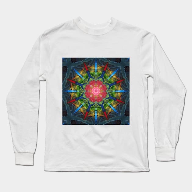 Mandalas Collection - How to color the island of a hummingbird (compassion) Long Sleeve T-Shirt by mandalaartdigital